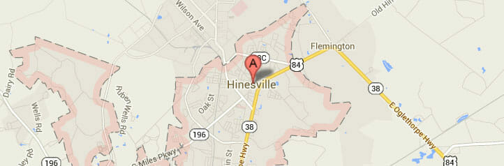 Map of Hinesville, Georgia