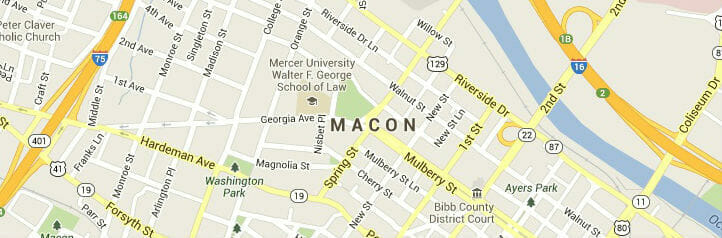 Map of Macon, Georgia