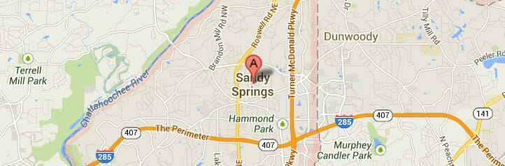 Map of Sandy Springs, Georgia