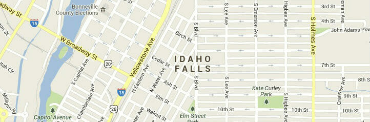 Map of Idaho Falls, Idaho