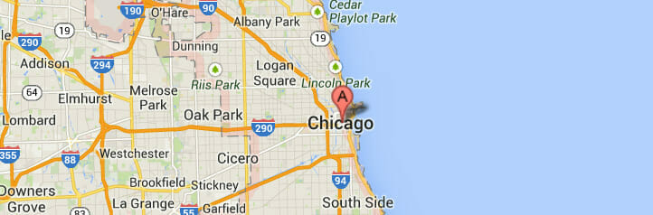 Map of Chicago, Illinois