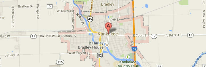 Map of Kankakee, Illinois