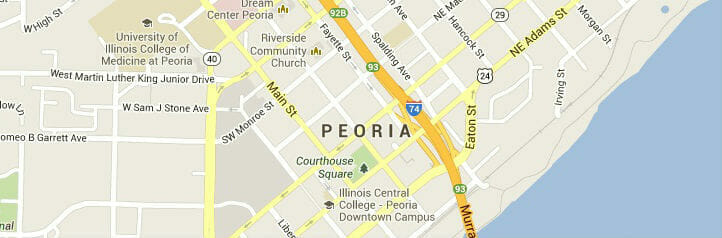 Map of Peoria, Illinois
