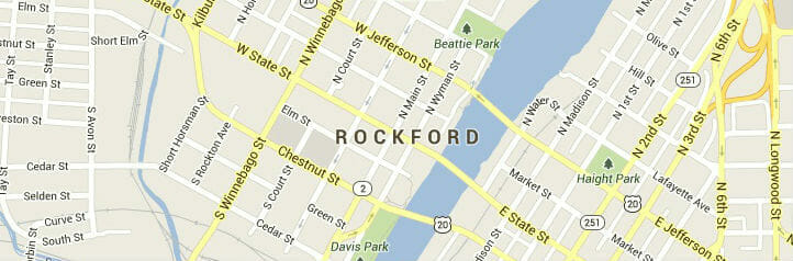 Map of Rockford, Illinois
