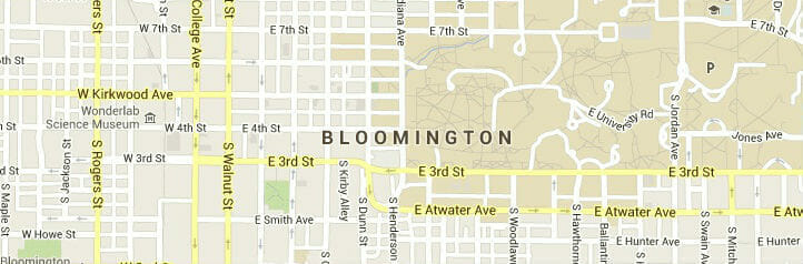 Map of Bloomington, Indiana