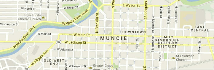 Map of Muncie, Indiana