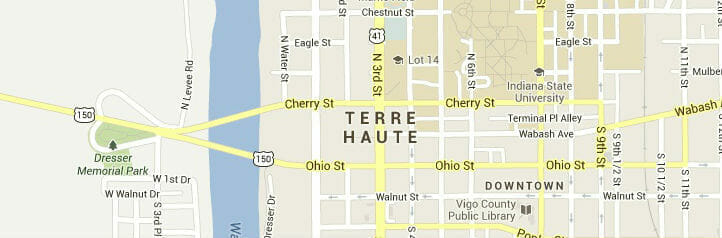 Map of Terre Haute, Indiana