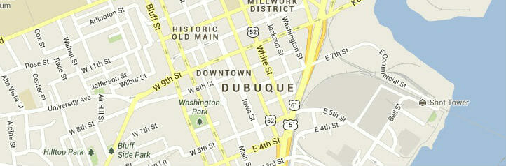 Map of Dubuque, Iowa