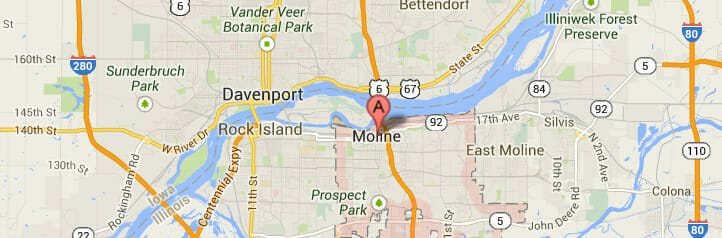 Map of Moline, Iowa