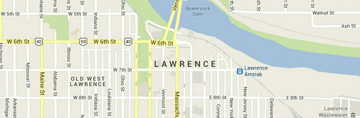 Map of Lawrence, Kansas