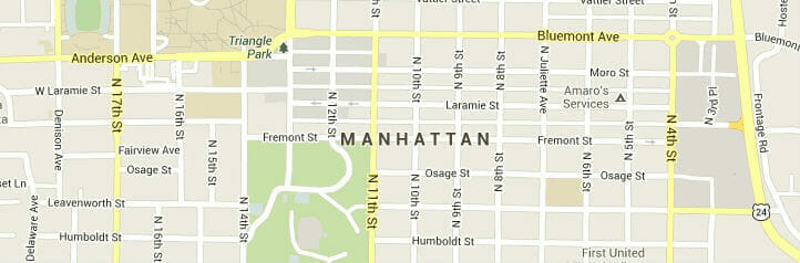 Map of Manhattan, Kansas