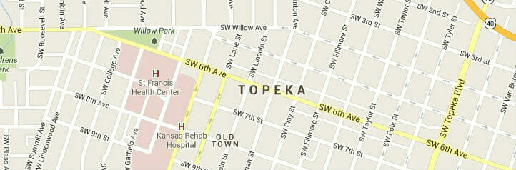 Map of Topeka, Kansas