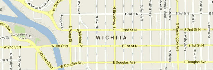 Map of Wichita, Kansas