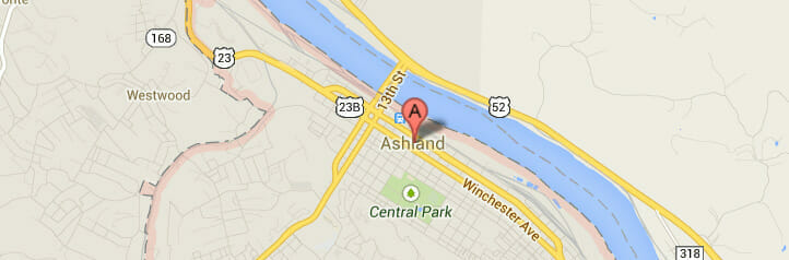 Map of Ashland, Kentucky