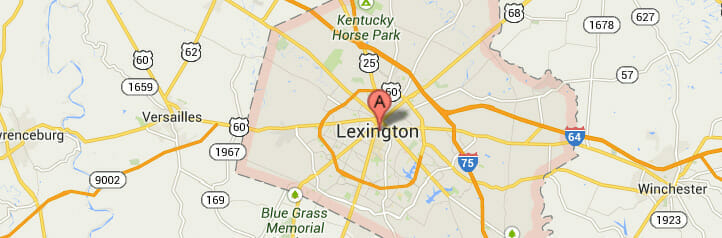 Map of Lexington, Kentucky