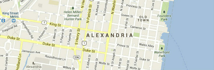 Map of Alexandria, Louisiana
