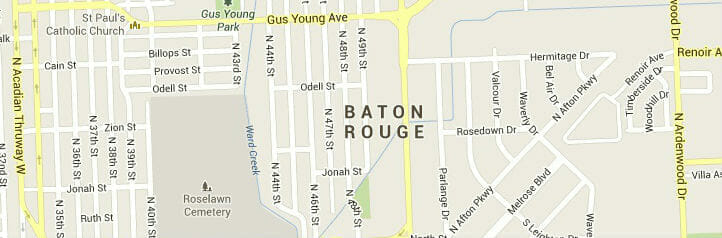 Map of Baton Rouge, Louisiana