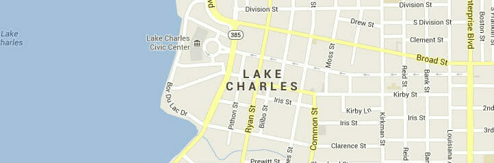 Map of Lake Charles, Louisiana