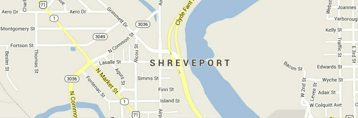 Map of Shreveport, Louisiana