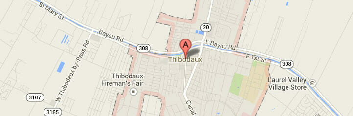 Map of Thibodaux, Louisiana