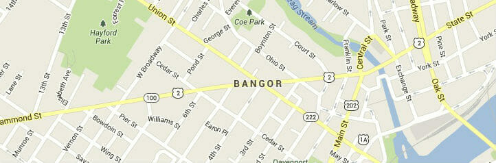Map of Bangor, Maine