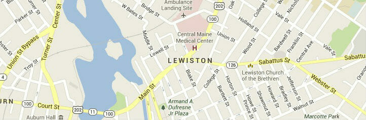 Map of Lewiston, Maine