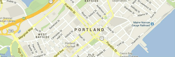 Map of Portland, Maine