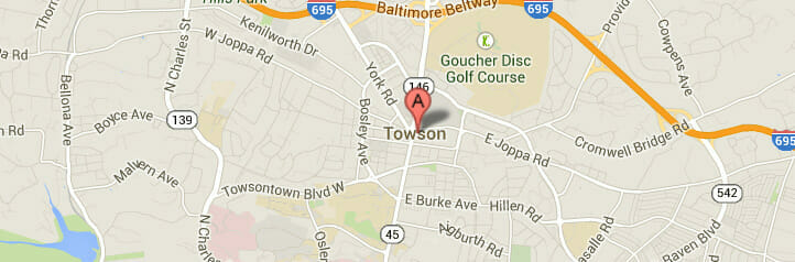 Map of Towson, Maryland