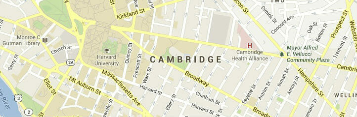 Map of Cambridge, Massachusetts