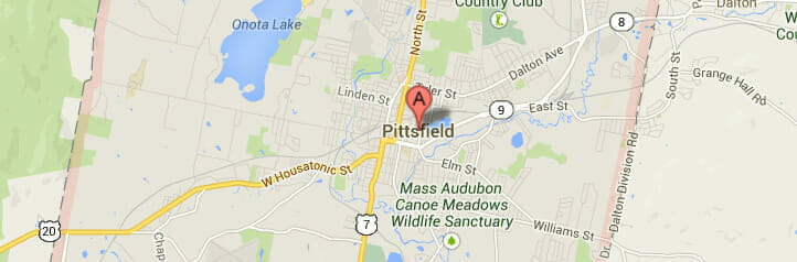 Map of Pittsfield, Massachusetts