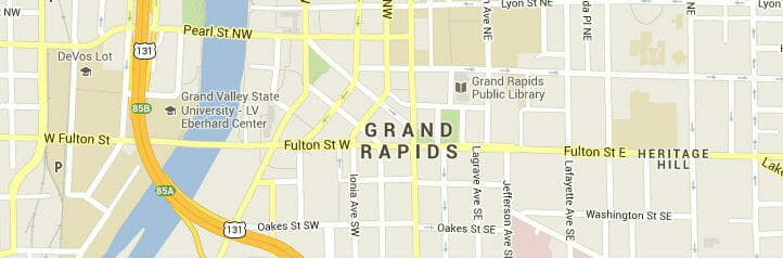 Map of Grand Rapids, Michigan