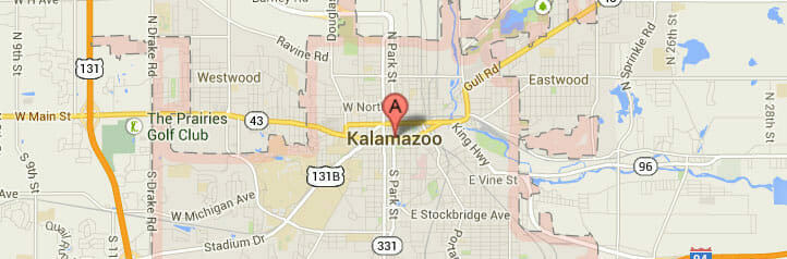 Map of Kalamazoo, Michigan