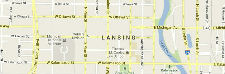 Map of Lansing, Michigan