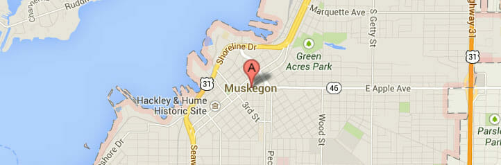 Map of Muskegon, Michigan