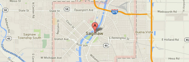 Map of Saginaw, Michigan