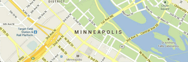 Map of Minneapolis, Minnesota