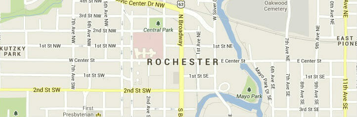 Map of Rochester, Minnesota