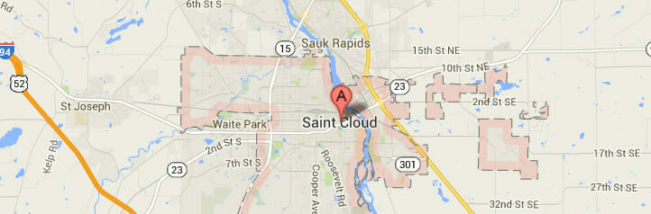Map of Saint Cloud, Minnesota