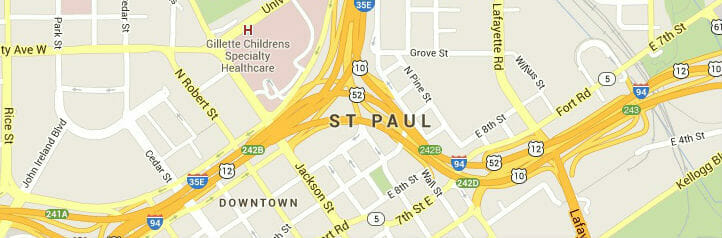 Map of St. Paul, Minnesota