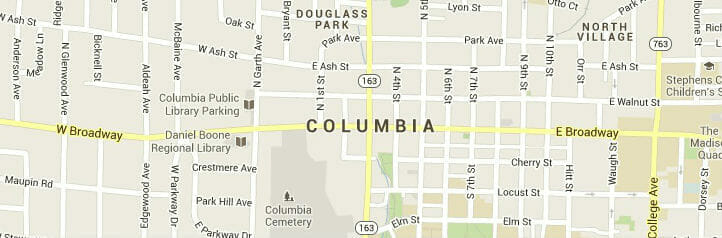 Map of Columbia, Missouri