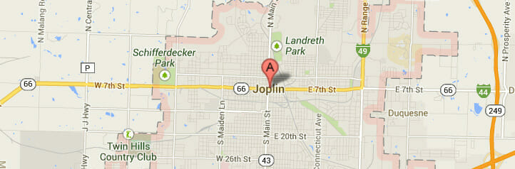 Map of Joplin, Missouri