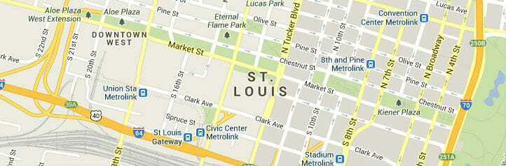 Map of St. Louis, Missouri