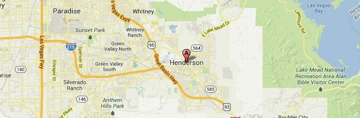 Map of Henderson, Nevada
