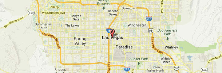 Map of Las Vegas, Nevada