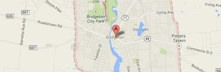 Map of Bridgeton, New Jersey