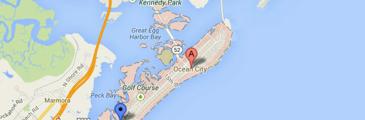 Map of Ocean City, New Jersey