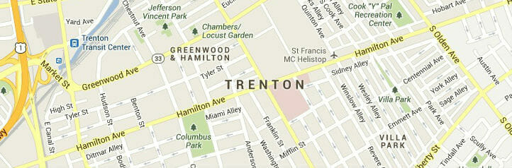 Map of Trenton, New Jersey
