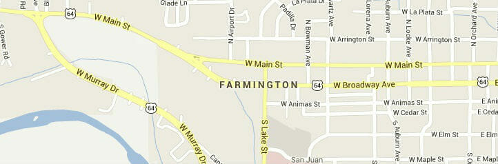 Map of Farmington, New Mexico