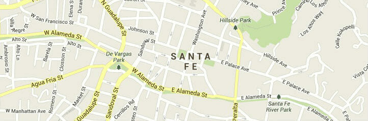 Map of Santa Fe, New Mexico