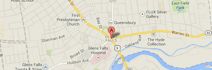 Map of Glens Falls, New York